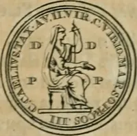 An illustration from Numismata ærea imperatorum, augustarum, et cæsarum, in coloniis, municilpiis, et urbibus jure latio donatis, ex omni modulo percussa (1695)