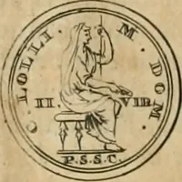 An illustration from Numismata ærea imperatorum, augustarum, et cæsarum, in coloniis, municilpiis, et urbibus jure latio donatis, ex omni modulo percussa (1695)