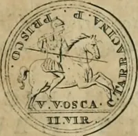 An illustration from Numismata ærea imperatorum, augustarum, et cæsarum, in coloniis, municilpiis, et urbibus jure latio donatis, ex omni modulo percussa (1695)
