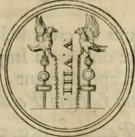 An illustration from Numismata ærea imperatorum, augustarum, et cæsarum, in coloniis, municilpiis, et urbibus jure latio donatis, ex omni modulo percussa (1695)
