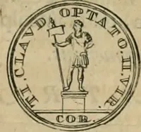 An illustration from Numismata ærea imperatorum, augustarum, et cæsarum, in coloniis, municilpiis, et urbibus jure latio donatis, ex omni modulo percussa (1695)