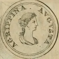 An illustration from Numismata ærea imperatorum, augustarum, et cæsarum, in coloniis, municilpiis, et urbibus jure latio donatis, ex omni modulo percussa (1695)