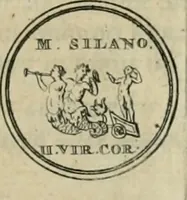 An illustration from Numismata ærea imperatorum, augustarum, et cæsarum, in coloniis, municilpiis, et urbibus jure latio donatis, ex omni modulo percussa (1695)