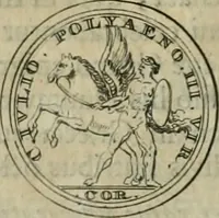 An illustration from Numismata ærea imperatorum, augustarum, et cæsarum, in coloniis, municilpiis, et urbibus jure latio donatis, ex omni modulo percussa (1695)
