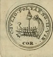 An illustration from Numismata ærea imperatorum, augustarum, et cæsarum, in coloniis, municilpiis, et urbibus jure latio donatis, ex omni modulo percussa (1695)