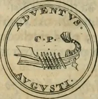 An illustration from Numismata ærea imperatorum, augustarum, et cæsarum, in coloniis, municilpiis, et urbibus jure latio donatis, ex omni modulo percussa (1695)