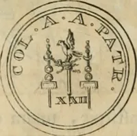 An illustration from Numismata ærea imperatorum, augustarum, et cæsarum, in coloniis, municilpiis, et urbibus jure latio donatis, ex omni modulo percussa (1695)