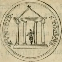 An illustration from Numismata ærea imperatorum, augustarum, et cæsarum, in coloniis, municilpiis, et urbibus jure latio donatis, ex omni modulo percussa (1695)