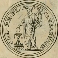 An illustration from Numismata ærea imperatorum, augustarum, et cæsarum, in coloniis, municilpiis, et urbibus jure latio donatis, ex omni modulo percussa (1695)
