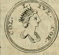 An illustration from Numismata ærea imperatorum, augustarum, et cæsarum, in coloniis, municilpiis, et urbibus jure latio donatis, ex omni modulo percussa (1695)