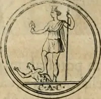 An illustration from Numismata ærea imperatorum, augustarum, et cæsarum, in coloniis, municilpiis, et urbibus jure latio donatis, ex omni modulo percussa (1695)