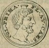 An illustration from Numismata ærea imperatorum, augustarum, et cæsarum, in coloniis, municilpiis, et urbibus jure latio donatis, ex omni modulo percussa (1695)