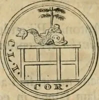 An illustration from Numismata ærea imperatorum, augustarum, et cæsarum, in coloniis, municilpiis, et urbibus jure latio donatis, ex omni modulo percussa (1695)