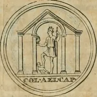 An illustration from Numismata ærea imperatorum, augustarum, et cæsarum, in coloniis, municilpiis, et urbibus jure latio donatis, ex omni modulo percussa (1695)