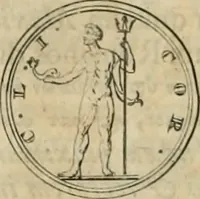 An illustration from Numismata ærea imperatorum, augustarum, et cæsarum, in coloniis, municilpiis, et urbibus jure latio donatis, ex omni modulo percussa (1695)