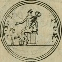 An illustration from Numismata ærea imperatorum, augustarum, et cæsarum, in coloniis, municilpiis, et urbibus jure latio donatis, ex omni modulo percussa (1695)