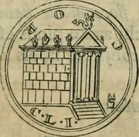 An illustration from Numismata ærea imperatorum, augustarum, et cæsarum, in coloniis, municilpiis, et urbibus jure latio donatis, ex omni modulo percussa (1695)