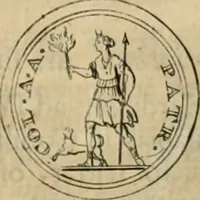 An illustration from Numismata ærea imperatorum, augustarum, et cæsarum, in coloniis, municilpiis, et urbibus jure latio donatis, ex omni modulo percussa (1695)