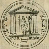 An illustration from Numismata ærea imperatorum, augustarum, et cæsarum, in coloniis, municilpiis, et urbibus jure latio donatis, ex omni modulo percussa (1695)