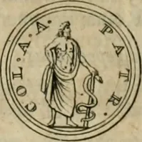 An illustration from Numismata ærea imperatorum, augustarum, et cæsarum, in coloniis, municilpiis, et urbibus jure latio donatis, ex omni modulo percussa (1695)