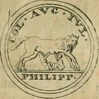 An illustration from Numismata ærea imperatorum, augustarum, et cæsarum, in coloniis, municilpiis, et urbibus jure latio donatis, ex omni modulo percussa (1695)