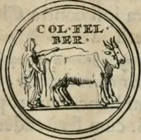 An illustration from Numismata ærea imperatorum, augustarum, et cæsarum, in coloniis, municilpiis, et urbibus jure latio donatis, ex omni modulo percussa (1695)