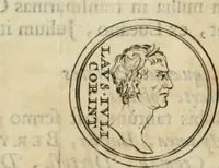 An illustration from Numismata ærea imperatorum, augustarum, et cæsarum, in coloniis, municilpiis, et urbibus jure latio donatis, ex omni modulo percussa (1695)