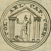 An illustration from Numismata ærea imperatorum, augustarum, et cæsarum, in coloniis, municilpiis, et urbibus jure latio donatis, ex omni modulo percussa (1695)