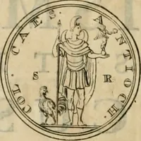 An illustration from Numismata ærea imperatorum, augustarum, et cæsarum, in coloniis, municilpiis, et urbibus jure latio donatis, ex omni modulo percussa (1695)