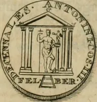 An illustration from Numismata ærea imperatorum, augustarum, et cæsarum, in coloniis, municilpiis, et urbibus jure latio donatis, ex omni modulo percussa (1695)