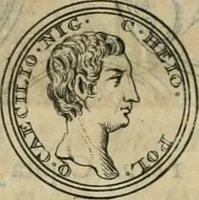 An illustration from Numismata ærea imperatorum, augustarum, et cæsarum, in coloniis, municilpiis, et urbibus jure latio donatis, ex omni modulo percussa (1695)