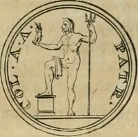An illustration from Numismata ærea imperatorum, augustarum, et cæsarum, in coloniis, municilpiis, et urbibus jure latio donatis, ex omni modulo percussa (1695)
