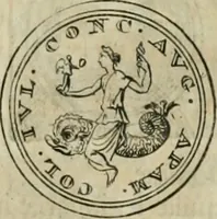 An illustration from Numismata ærea imperatorum, augustarum, et cæsarum, in coloniis, municilpiis, et urbibus jure latio donatis, ex omni modulo percussa (1695)