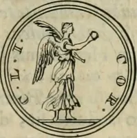 An illustration from Numismata ærea imperatorum, augustarum, et cæsarum, in coloniis, municilpiis, et urbibus jure latio donatis, ex omni modulo percussa (1695)
