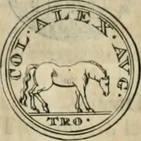 An illustration from Numismata ærea imperatorum, augustarum, et cæsarum, in coloniis, municilpiis, et urbibus jure latio donatis, ex omni modulo percussa (1695)