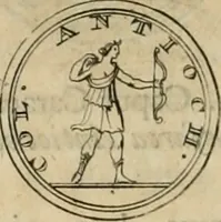 An illustration from Numismata ærea imperatorum, augustarum, et cæsarum, in coloniis, municilpiis, et urbibus jure latio donatis, ex omni modulo percussa (1695)