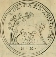 An illustration from Numismata ærea imperatorum, augustarum, et cæsarum, in coloniis, municilpiis, et urbibus jure latio donatis, ex omni modulo percussa (1695)
