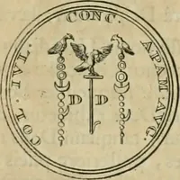 An illustration from Numismata ærea imperatorum, augustarum, et cæsarum, in coloniis, municilpiis, et urbibus jure latio donatis, ex omni modulo percussa (1695)