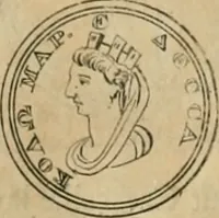 An illustration from Numismata ærea imperatorum, augustarum, et cæsarum, in coloniis, municilpiis, et urbibus jure latio donatis, ex omni modulo percussa (1695)