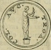 An illustration from Numismata ærea imperatorum, augustarum, et cæsarum, in coloniis, municilpiis, et urbibus jure latio donatis, ex omni modulo percussa (1695)
