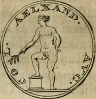 An illustration from Numismata ærea imperatorum, augustarum, et cæsarum, in coloniis, municilpiis, et urbibus jure latio donatis, ex omni modulo percussa (1695)