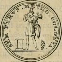 An illustration from Numismata ærea imperatorum, augustarum, et cæsarum, in coloniis, municilpiis, et urbibus jure latio donatis, ex omni modulo percussa (1695)