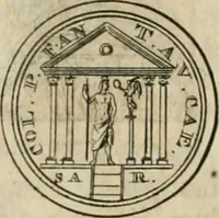 An illustration from Numismata ærea imperatorum, augustarum, et cæsarum, in coloniis, municilpiis, et urbibus jure latio donatis, ex omni modulo percussa (1695)