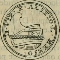 An illustration from Numismata ærea imperatorum, augustarum, et cæsarum, in coloniis, municilpiis, et urbibus jure latio donatis, ex omni modulo percussa (1695)