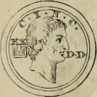 An illustration from Numismata ærea imperatorum, augustarum, et cæsarum, in coloniis, municilpiis, et urbibus jure latio donatis, ex omni modulo percussa (1695)