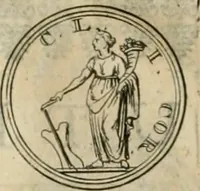 An illustration from Numismata ærea imperatorum, augustarum, et cæsarum, in coloniis, municilpiis, et urbibus jure latio donatis, ex omni modulo percussa (1695)