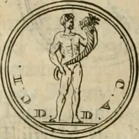 An illustration from Numismata ærea imperatorum, augustarum, et cæsarum, in coloniis, municilpiis, et urbibus jure latio donatis, ex omni modulo percussa (1695)