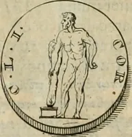 An illustration from Numismata ærea imperatorum, augustarum, et cæsarum, in coloniis, municilpiis, et urbibus jure latio donatis, ex omni modulo percussa (1695)