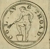 An illustration from Numismata ærea imperatorum, augustarum, et cæsarum, in coloniis, municilpiis, et urbibus jure latio donatis, ex omni modulo percussa (1695)