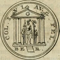 An illustration from Numismata ærea imperatorum, augustarum, et cæsarum, in coloniis, municilpiis, et urbibus jure latio donatis, ex omni modulo percussa (1695)